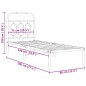 vidaXL Metallbett ohne Matratze mit Kopfteil Weiß 75x190 cm vidaXL Metallbett ohne Matratze mit Kopfteil Weiß 75x190 cm