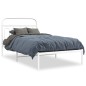 vidaXL Bettgestell mit Kopfteil Metall Weiß 100x200 cm vidaXL Bettgestell mit Kopfteil Metall Weiß 100x200 cm