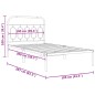 vidaXL Bettgestell mit Kopfteil Metall Weiß 100x200 cm vidaXL Bettgestell mit Kopfteil Metall Weiß 100x200 cm