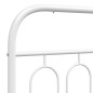 vidaXL Bettgestell mit Kopfteil Metall Weiß 150x200 cm vidaXL Bettgestell mit Kopfteil Metall Weiß 150x200 cm