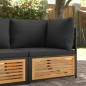 vidaXL Garten-Ecksofa mit Kissen Massivholz Akazie vidaXL Garten-Ecksofa mit Kissen Massivholz Akazie