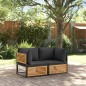 vidaXL Garten-Ecksofa mit Kissen Massivholz Akazie vidaXL Garten-Ecksofa mit Kissen Massivholz Akazie
