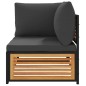 vidaXL Garten-Ecksofa mit Kissen Massivholz Akazie vidaXL Garten-Ecksofa mit Kissen Massivholz Akazie