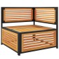 vidaXL Garten-Ecksofa mit Kissen Massivholz Akazie vidaXL Garten-Ecksofa mit Kissen Massivholz Akazie