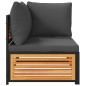 vidaXL Garten-Ecksofa mit Kissen Massivholz Akazie vidaXL Garten-Ecksofa mit Kissen Massivholz Akazie