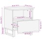 vidaXL Nachttisch 40x33x46 cm Raues Mangoholz vidaXL Nachttisch 40x33x46 cm Raues Mangoholz