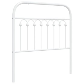 vidaXL Kopfteil Metall Weiß 90 cm
