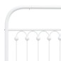 vidaXL Kopfteil Metall Weiß 90 cm vidaXL Kopfteil Metall Weiß 90 cm