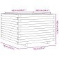 vidaXL Pflanzkübel Wachsbraun 70x70x49,5 cm Massivholz Kiefer vidaXL Pflanzkübel Wachsbraun 70x70x49,5 cm Massivholz Kiefer