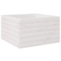 vidaXL Pflanzkübel Weiß 40x40x23 cm Massivholz Kiefer vidaXL Pflanzkübel Weiß 40x40x23 cm Massivholz Kiefer