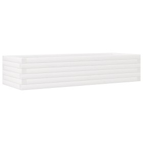 vidaXL Pflanzkübel Weiß 110x40x23 cm Massivholz Kiefer