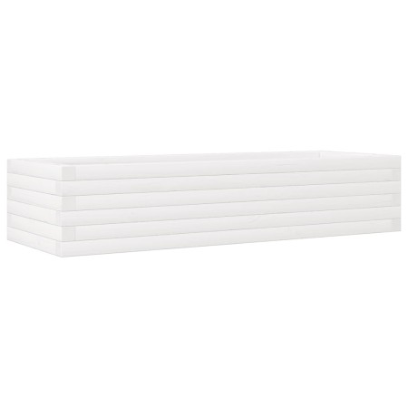 vidaXL Pflanzkübel Weiß 110x40x23 cm Massivholz Kiefer