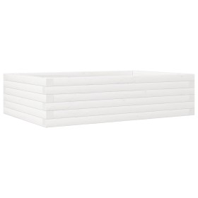 vidaXL Pflanzkübel Weiß 90x60x23 cm Massivholz Kiefer