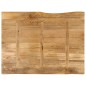 vidaXL Tischplatte mit Baumkante 100x80x2,5 cm Massivholz Mango vidaXL Tischplatte mit Baumkante 100x80x2,5 cm Massivholz Mango