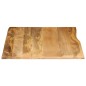 vidaXL Tischplatte mit Baumkante 90x80x3,8 cm Massivholz Mango vidaXL Tischplatte mit Baumkante 90x80x3,8 cm Massivholz Mango