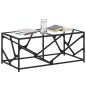 vidaXL Couchtisch mit Glasplatte Transparent 98,5x50x41 cm Stahl vidaXL Couchtisch mit Glasplatte Transparent 98,5x50x41 cm Stahl