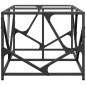 vidaXL Couchtisch mit Glasplatte Transparent 98,5x50x41 cm Stahl vidaXL Couchtisch mit Glasplatte Transparent 98,5x50x41 cm Stahl