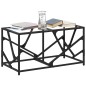 vidaXL Couchtisch mit Glasplatte Transparent 78,5x40x41 cm Stahl vidaXL Couchtisch mit Glasplatte Transparent 78,5x40x41 cm Stahl