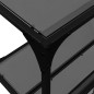 vidaXL Konsolentisch mit Glasplatte Schwarz 158,5x30x81 cm Stahl vidaXL Konsolentisch mit Glasplatte Schwarz 158,5x30x81 cm Stahl
