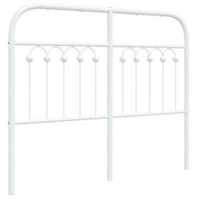 vidaXL Kopfteil Metall Weiß 120 cm