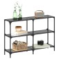 vidaXL Konsolentisch mit Glasplatte Schwarz 118,5x30x81 cm Stahl vidaXL Konsolentisch mit Glasplatte Schwarz 118,5x30x81 cm Stahl