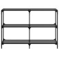 vidaXL Konsolentisch mit Glasplatte Schwarz 118,5x30x81 cm Stahl vidaXL Konsolentisch mit Glasplatte Schwarz 118,5x30x81 cm Stahl