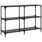 vidaXL Konsolentisch mit Glasplatte Schwarz 118,5x30x81 cm Stahl vidaXL Konsolentisch mit Glasplatte Schwarz 118,5x30x81 cm Stahl