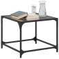 vidaXL Couchtisch mit Glasplatte Schwarz 50x50x40 cm Stahl vidaXL Couchtisch mit Glasplatte Schwarz 50x50x40 cm Stahl