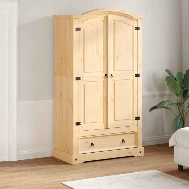 vidaXL Kleiderschrank Corona 102x52x186 cm Massivholz Kiefer vidaXL Kleiderschrank Corona 102x52x186 cm Massivholz Kiefer