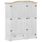 vidaXL Kleiderschrank Corona Weiß 151,5x52x186 cm Massivholz Kiefer vidaXL Kleiderschrank Corona Weiß 151,5x52x186 cm Massivholz Kiefer