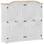 vidaXL Kleiderschrank Corona Weiß 194x52x186 cm Massivholz Kiefer vidaXL Kleiderschrank Corona Weiß 194x52x186 cm Massivholz Kiefer