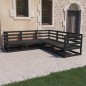 5-tlg. Garten-Lounge-Set Schwarz Massivholz Kiefer 5-tlg. Garten-Lounge-Set Schwarz Massivholz Kiefer