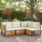 vidaXL Gartensessel ohne Armlehnen mit Kissen Massivholz Akazie vidaXL Gartensessel ohne Armlehnen mit Kissen Massivholz Akazie