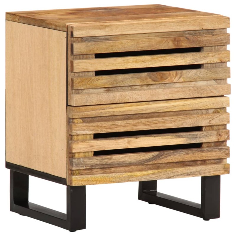 vidaXL Nachttisch 40x34x46 cm Raues Mangoholz vidaXL Nachttisch 40x34x46 cm Raues Mangoholz