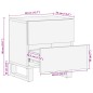 vidaXL Nachttisch 40x34x46 cm Raues Mangoholz vidaXL Nachttisch 40x34x46 cm Raues Mangoholz