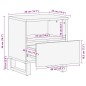 vidaXL Nachttisch 40x34x46 cm Massivholz Mango vidaXL Nachttisch 40x34x46 cm Massivholz Mango