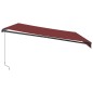 vidaXL Markise Manuell mit LED Weinrot 500x350 cm vidaXL Markise Manuell mit LED Weinrot 500x350 cm