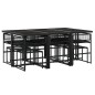 vidaXL 11-tlg. Garten-Essgruppe mit Kissen Schwarz Poly Rattan vidaXL 11-tlg. Garten-Essgruppe mit Kissen Schwarz Poly Rattan