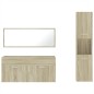 vidaXL 3-tlg. Badmöbel-Set Sonoma-Eiche Holzwerkstoff vidaXL 3-tlg. Badmöbel-Set Sonoma-Eiche Holzwerkstoff