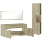 vidaXL 3-tlg. Badmöbel-Set Sonoma-Eiche Holzwerkstoff vidaXL 3-tlg. Badmöbel-Set Sonoma-Eiche Holzwerkstoff