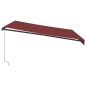 vidaXL Markise Manuell mit LED Weinrot 400x350 cm vidaXL Markise Manuell mit LED Weinrot 400x350 cm
