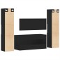 vidaXL 4-tlg. Badmöbel-Set Schwarz Holzwerkstoff vidaXL 4-tlg. Badmöbel-Set Schwarz Holzwerkstoff