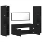 vidaXL 4-tlg. Badmöbel-Set Schwarz Holzwerkstoff vidaXL 4-tlg. Badmöbel-Set Schwarz Holzwerkstoff