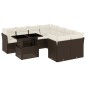 vidaXL 9-tlg. Garten-Sofagarnitur mit Kissen Braun Poly Rattan vidaXL 9-tlg. Garten-Sofagarnitur mit Kissen Braun Poly Rattan