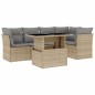 vidaXL 6-tlg. Garten-Sofagarnitur mit Kissen Beige Poly Rattan vidaXL 6-tlg. Garten-Sofagarnitur mit Kissen Beige Poly Rattan