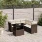 vidaXL 6-tlg. Garten-Sofagarnitur mit Kissen Braun Poly Rattan vidaXL 6-tlg. Garten-Sofagarnitur mit Kissen Braun Poly Rattan