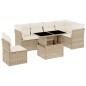 vidaXL 7-tlg. Garten-Sofagarnitur mit Kissen Beige Poly Rattan vidaXL 7-tlg. Garten-Sofagarnitur mit Kissen Beige Poly Rattan