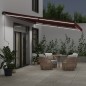 vidaXL Markise Manuell mit LED Weinrot 600x350 cm vidaXL Markise Manuell mit LED Weinrot 600x350 cm