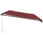 vidaXL Markise Manuell mit LED Weinrot 600x350 cm vidaXL Markise Manuell mit LED Weinrot 600x350 cm