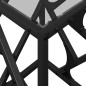 vidaXL Couchtisch mit Glasplatte Schwarz 30x30x41 cm Stahl vidaXL Couchtisch mit Glasplatte Schwarz 30x30x41 cm Stahl